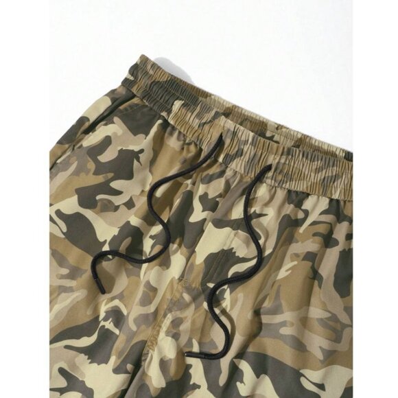 Shein Manfinity LEGND Men's Casual Front Tie-Up Pocket Camouflage Pants - Size M - Picture 6 of 7